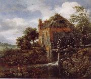 Thatch-Roofedhouse with a water Mill Jacob van Ruisdael